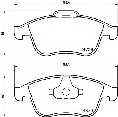 Set placute frana,frana disc RENAULT LATITUDE (L70) (2010 - 2016) TEXTAR 2487001 piesa NOUA