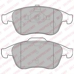 Set placute frana,frana disc RENAULT LATITUDE (L70) (2010 - 2016) DELPHI LP2181 piesa NOUA