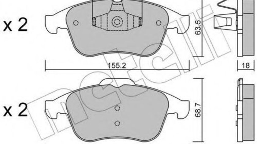 Set placute frana,frana disc RENAULT LATITUDE (L70) (2010 - 2016) METELLI 22-0803-0 piesa NOUA