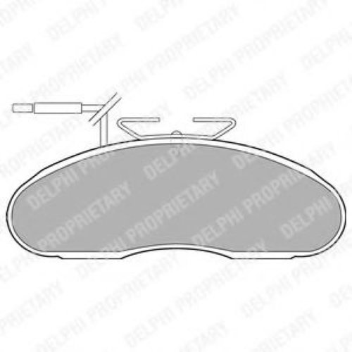Set placute frana,frana disc RENAULT MASTER I caroserie (T) (1980 - 1998) DELPHI LP1096 piesa NOUA