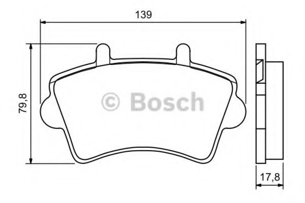 Set placute frana,frana disc RENAULT MASTER II caroserie (FD) (1998 - 2010) BOSCH 0 986 494 031 piesa NOUA