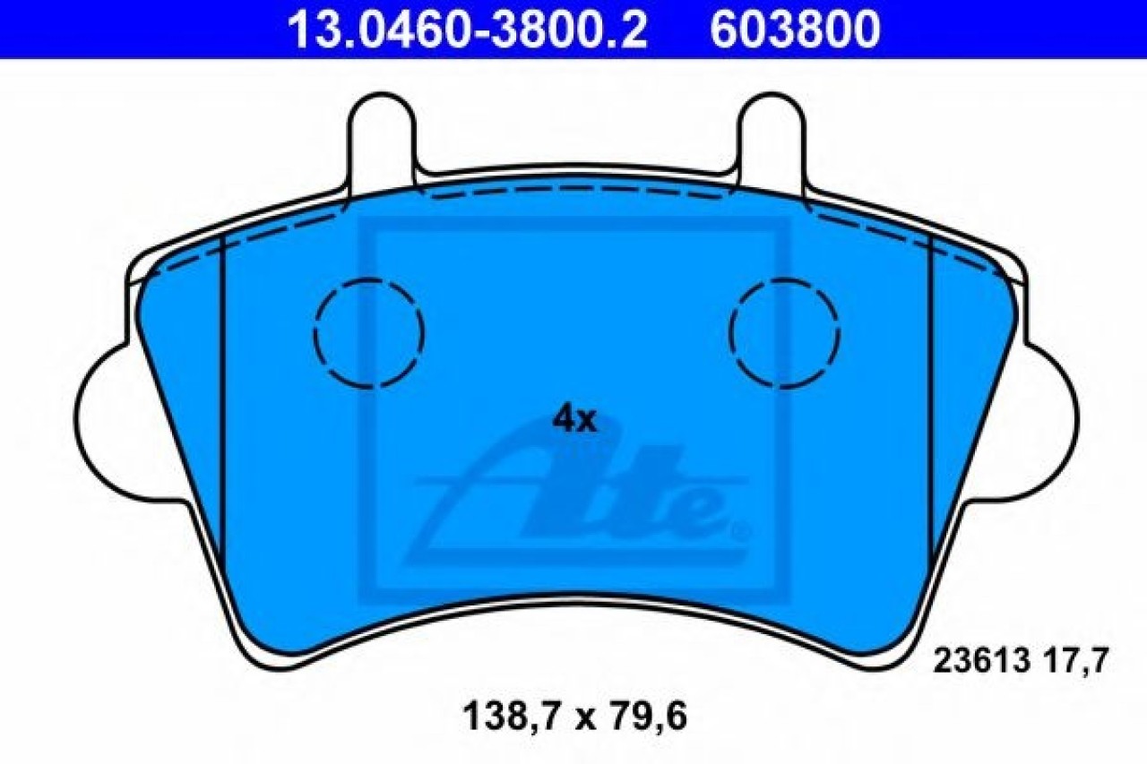 Set placute frana,frana disc RENAULT MASTER II bus (JD) (1998 - 2010) ATE 13.0460-3800.2 piesa NOUA