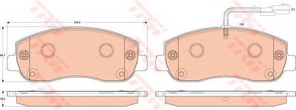Set placute frana,frana disc RENAULT MASTER III bus (JV) (2011 - 2016) TRW GDB1910 piesa NOUA