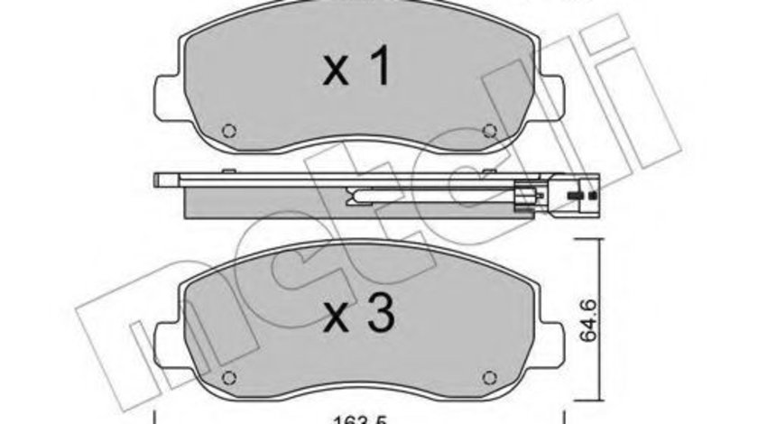 Set placute frana,frana disc RENAULT MASTER III bus (JV) (2011 - 2016) METELLI 22-0898-0 piesa NOUA