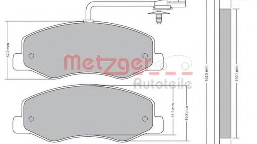 Set placute frana,frana disc RENAULT MASTER III bus (JV) (2011 - 2016) METZGER 1170595 piesa NOUA