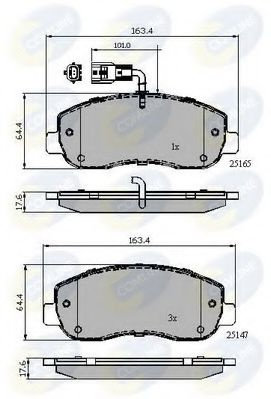 Set placute frana,frana disc RENAULT MASTER III caroserie (FV) (2010 - 2016) COMLINE CBP12106 piesa ...