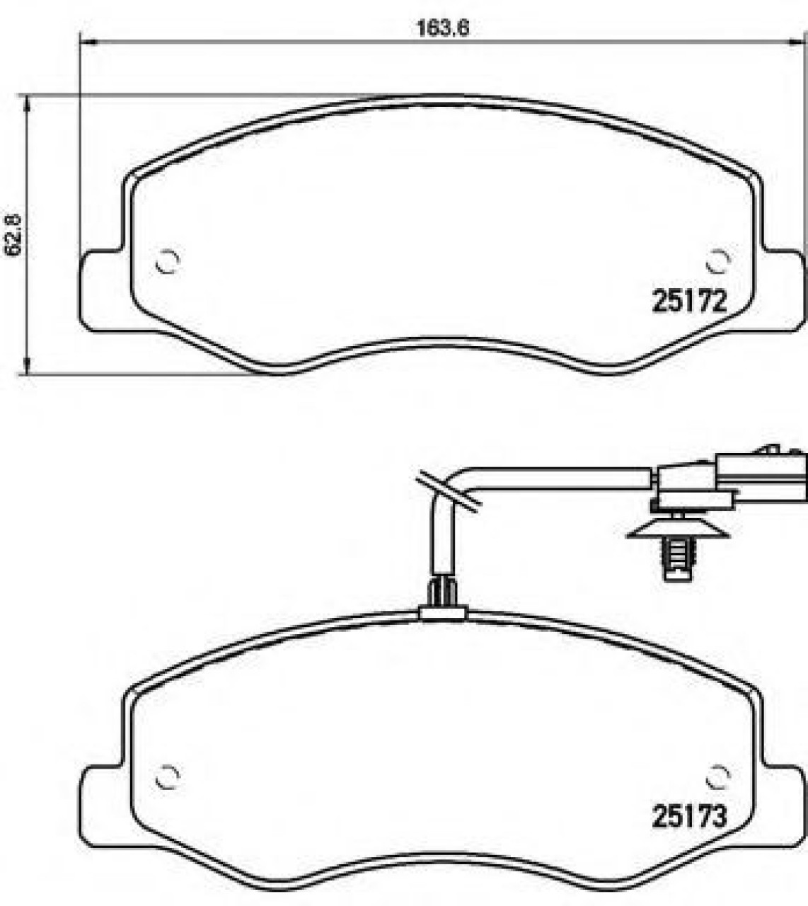 Set placute frana,frana disc RENAULT MASTER III caroserie (FV) (2010 - 2016) BREMBO P 68 061 piesa NOUA