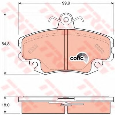 Set placute frana,frana disc RENAULT MEGANE I (BA0/1) (1995 - 2004) TRW GDB1332 piesa NOUA