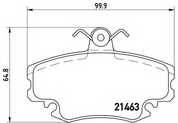 Set placute frana,frana disc RENAULT MEGANE I (BA0/1) (1995 - 2004) BREMBO P 68 038 piesa NOUA