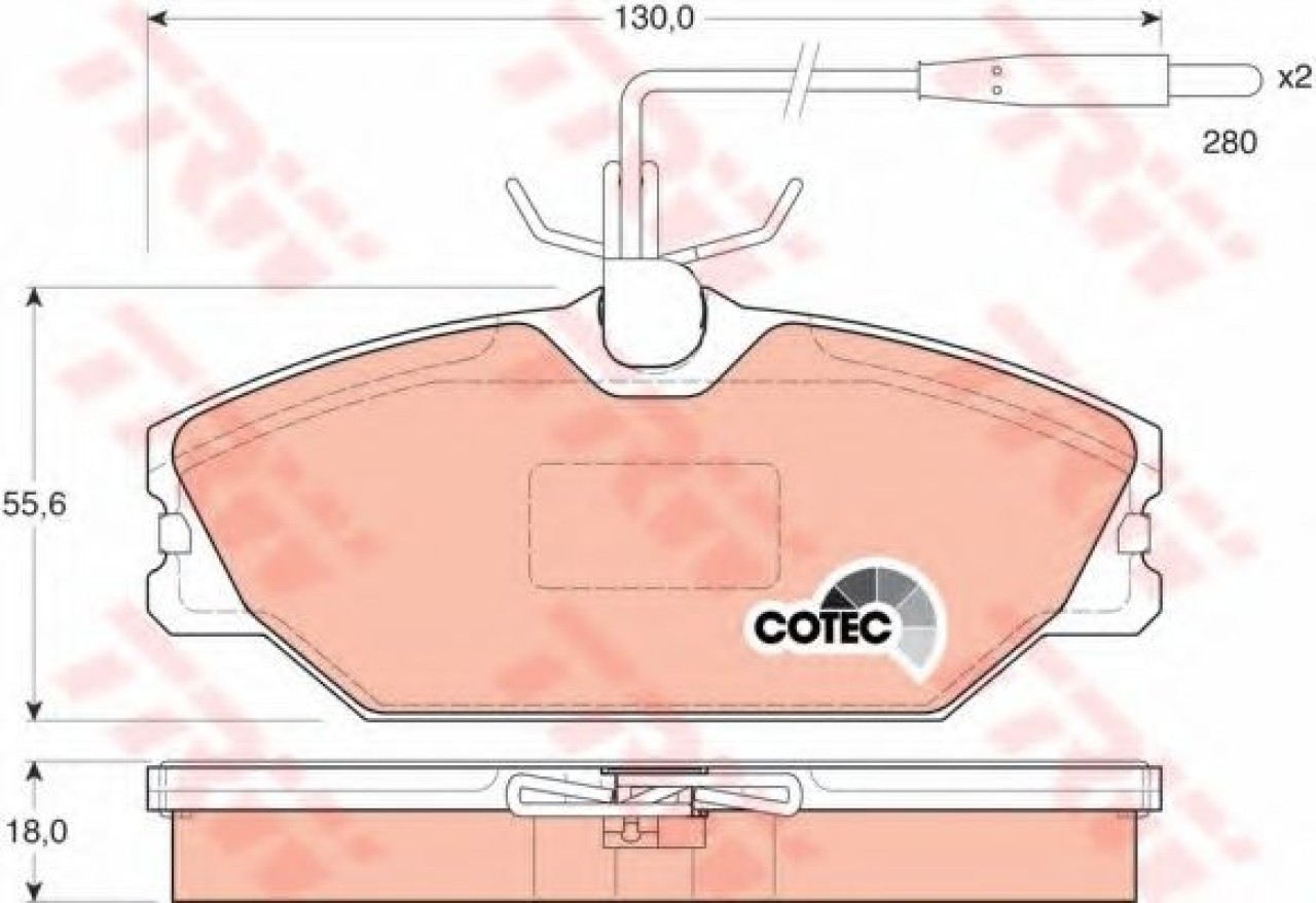 Set placute frana,frana disc RENAULT MEGANE I (BA0/1) (1995 - 2004) TRW GDB1030 piesa NOUA