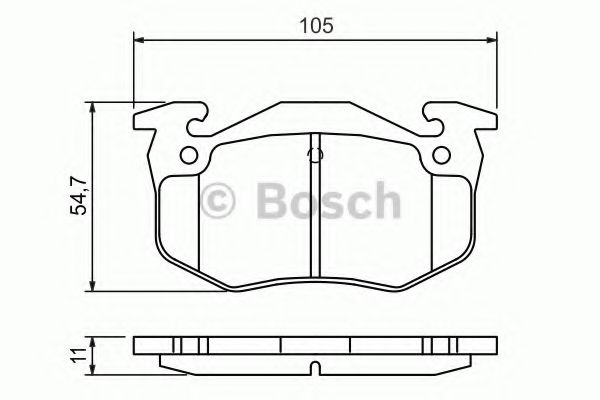 Set placute frana,frana disc RENAULT MEGANE I Classic (LA0/1) (1996 - 2006) BOSCH 0 986 460 970 piesa NOUA
