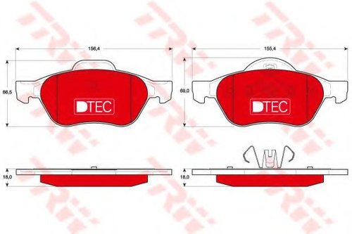 Set placute frana,frana disc RENAULT MEGANE I Break (KA0/1) (1999 - 2003) TRW GDB1687DTE piesa NOUA