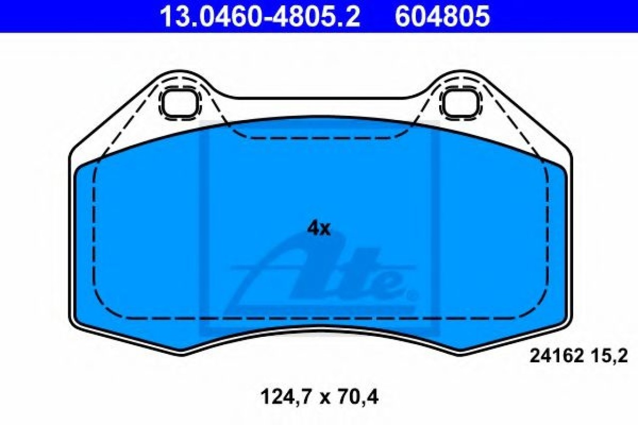 Set placute frana,frana disc RENAULT MEGANE II (BM0/1, CM0/1) (2002 - 2011) ATE 13.0460-4805.2 piesa NOUA