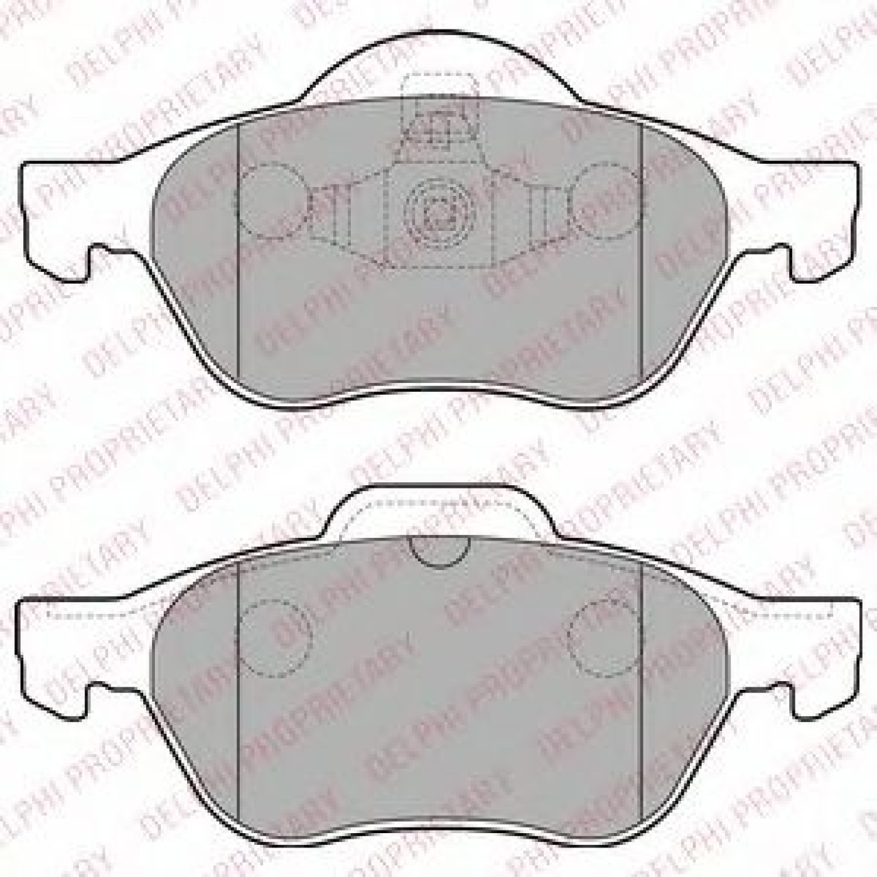 Set placute frana,frana disc RENAULT MEGANE II Limuzina (LM0/1) (2003 - 2016) DELPHI LP2252 piesa NOUA
