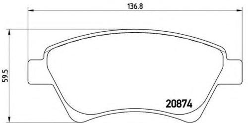 Set placute frana,frana disc RENAULT MEGANE II (BM0/1, CM0/1) (2002 - 2011) BREMBO P 68 034 piesa NO...
