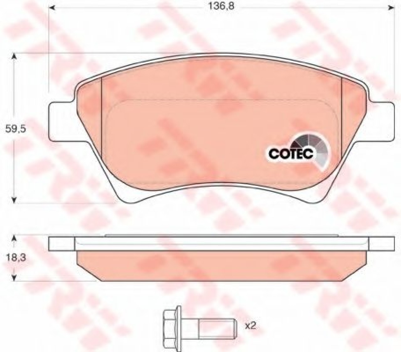 Set placute frana,frana disc RENAULT MEGANE II Limuzina (LM0/1) (2003 - 2016) TRW GDB1552 piesa NOUA