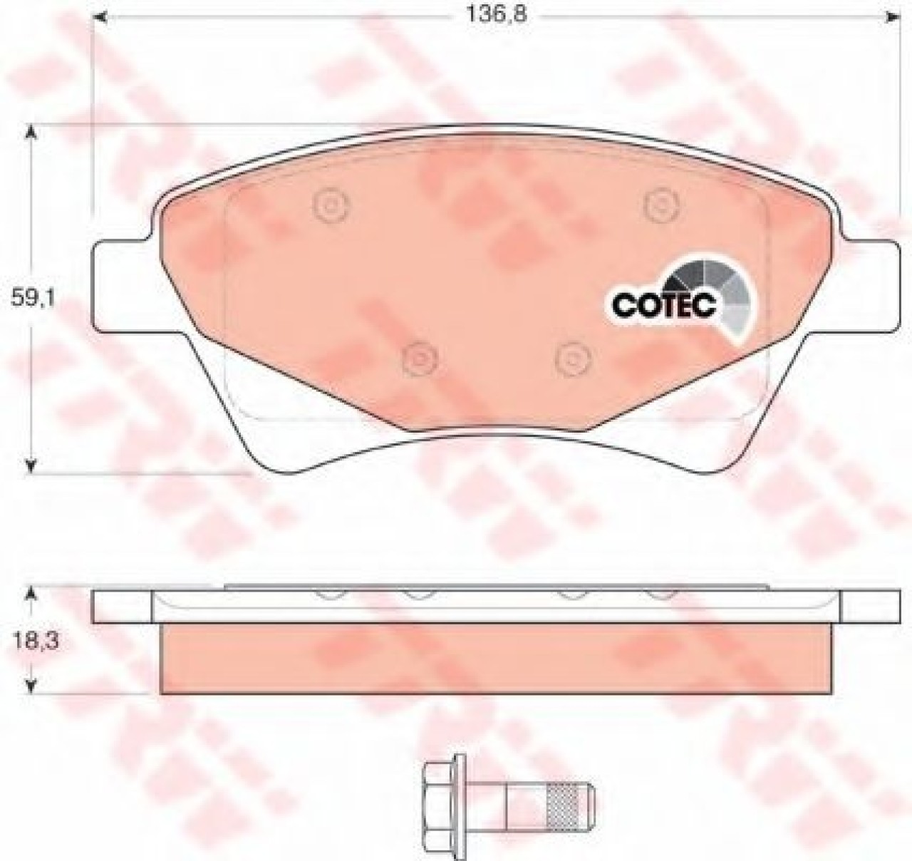 Set placute frana,frana disc RENAULT MEGANE II (BM0/1, CM0/1) (2002 - 2011) TRW GDB1597 piesa NOUA