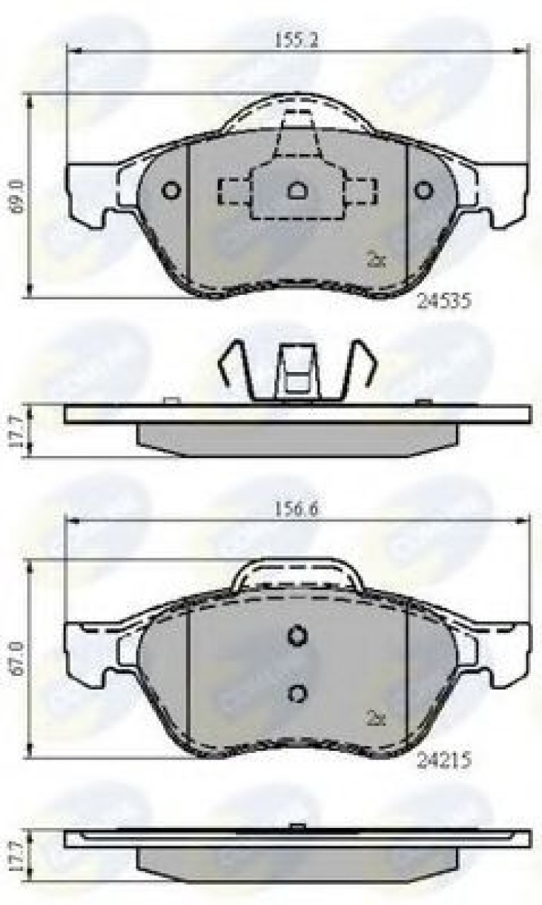 Set placute frana,frana disc RENAULT MEGANE II Limuzina (LM0/1) (2003 - 2016) COMLINE CBP02017 piesa NOUA