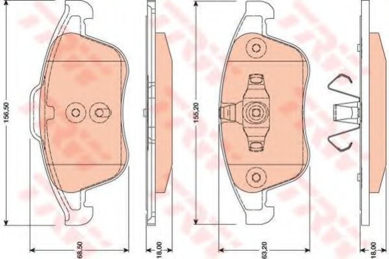 Set placute frana,frana disc RENAULT MEGANE III Cupe (DZ0/1) (2008 - 2016) TRW GDB1808 piesa NOUA
