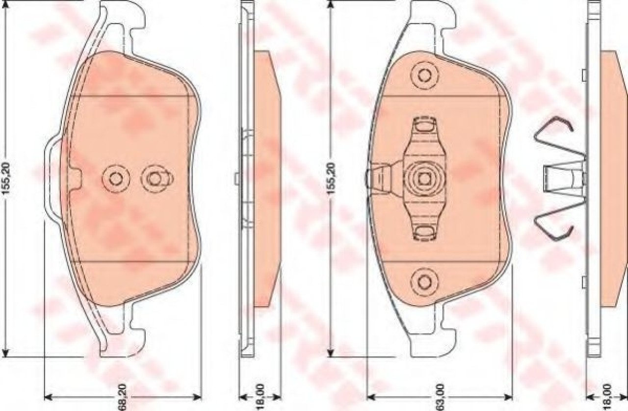Set placute frana,frana disc RENAULT MEGANE III Cupe (DZ0/1) (2008 - 2016) TRW GDB1790 piesa NOUA