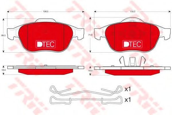 Set placute frana,frana disc RENAULT SCENIC I (JA0/1) (1999 - 2003) TRW GDB1468DTE piesa NOUA