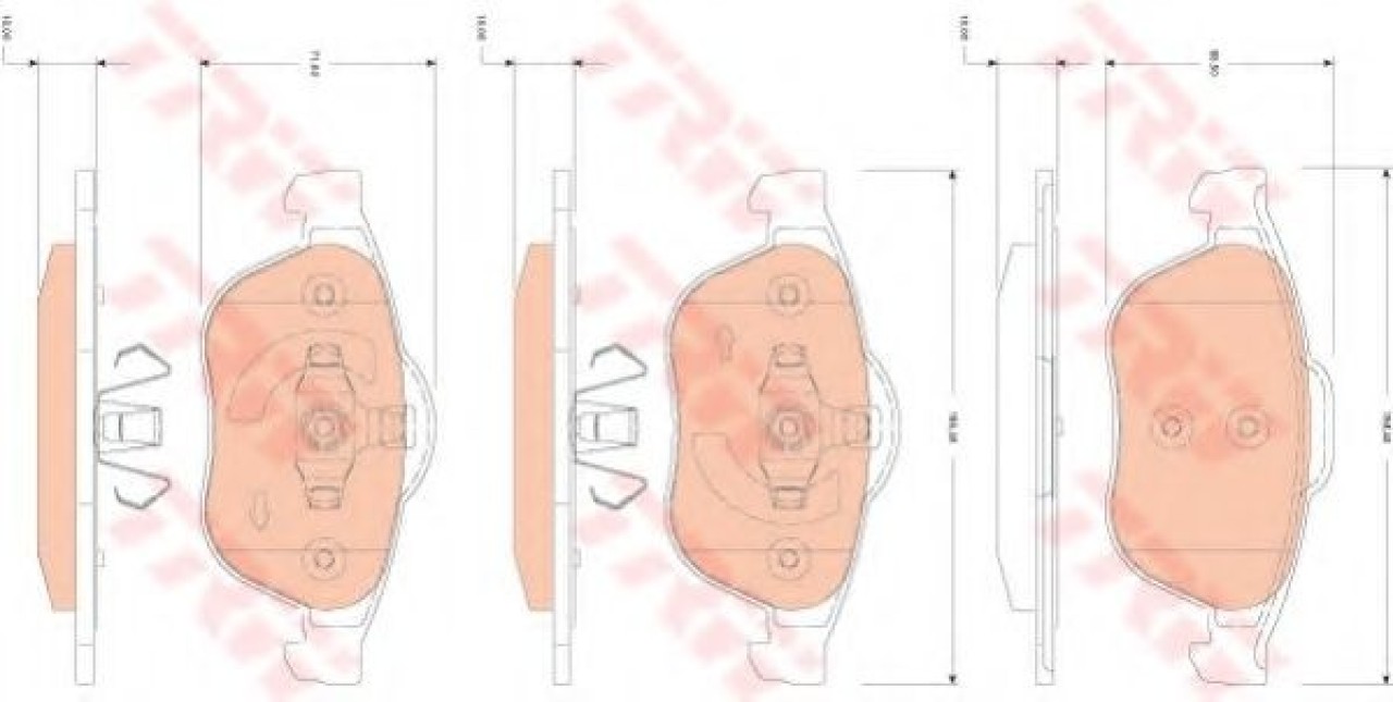 Set placute frana,frana disc RENAULT SCENIC II (JM0/1) (2003 - 2009) TRW GDB1823 piesa NOUA