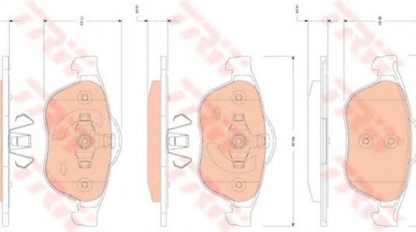Set placute frana,frana disc RENAULT SCENIC II (JM0/1) (2003 - 2009) TRW GDB1823 produs NOU