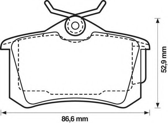 Set placute frana,frana disc RENAULT SCENIC II (JM0/1) (2003 - 2009) JURID 573005JC piesa NOUA