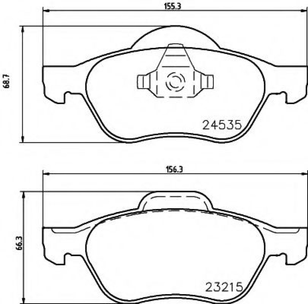 Set placute frana,frana disc RENAULT SCENIC II (JM0/1) (2003 - 2009) TEXTAR 2453501 piesa NOUA