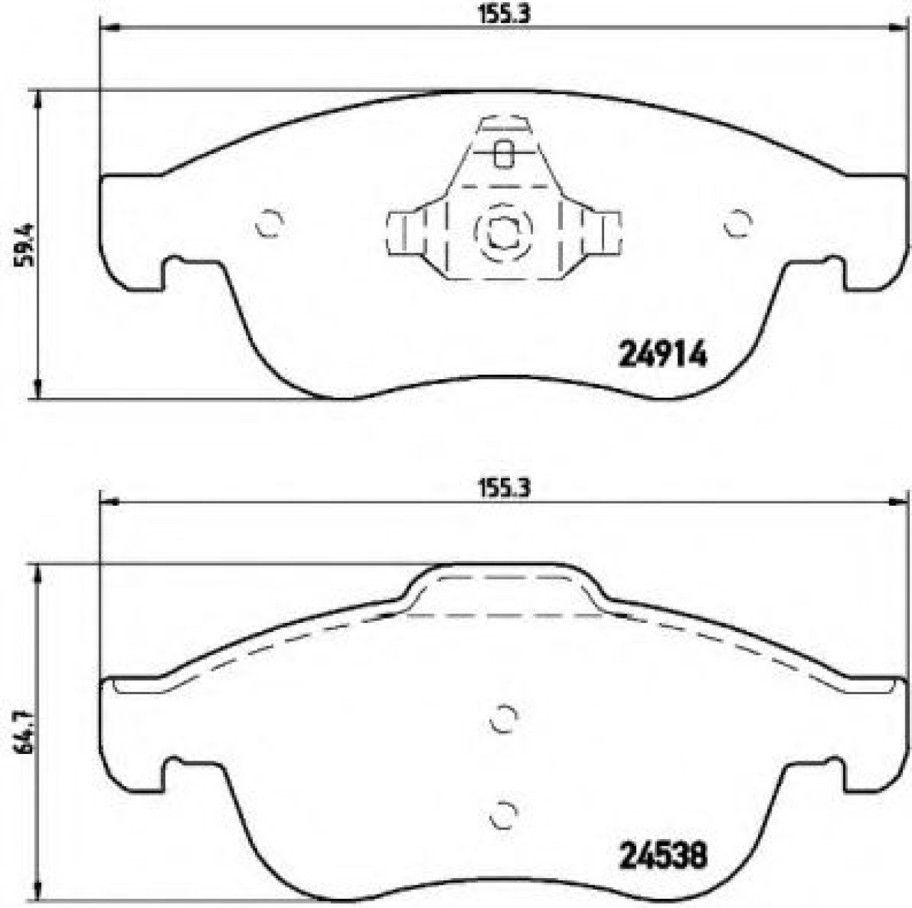 Set placute frana,frana disc RENAULT SCENIC III (JZ0/1) (2009 - 2016) BREMBO P 68 050 piesa NOUA