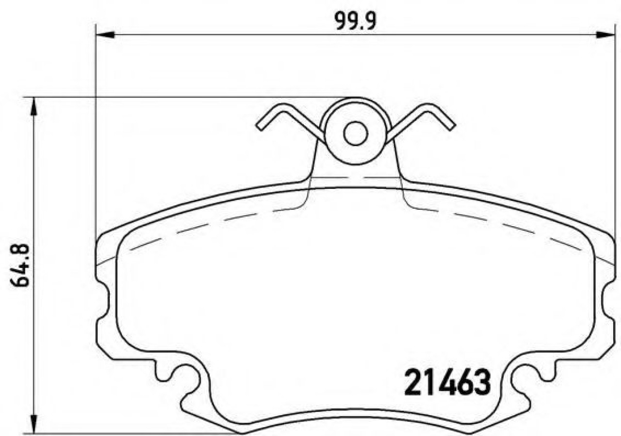 Set placute frana,frana disc RENAULT SYMBOL I (LB0/1/2) (1998 - 2008) BREMBO P 68 008 piesa NOUA