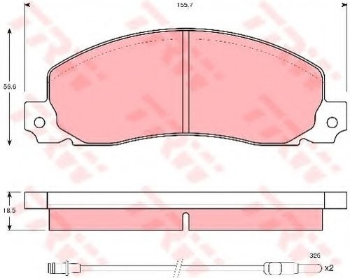 Set placute frana,frana disc RENAULT TRAFIC I bus (TXW) (1989 - 2001) TRW GDB344 piesa NOUA