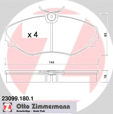 Set placute frana,frana disc RENAULT TRAFIC II caroserie (FL) (2001 - 2014) ZIMMERMANN 23099.180.1 piesa NOUA