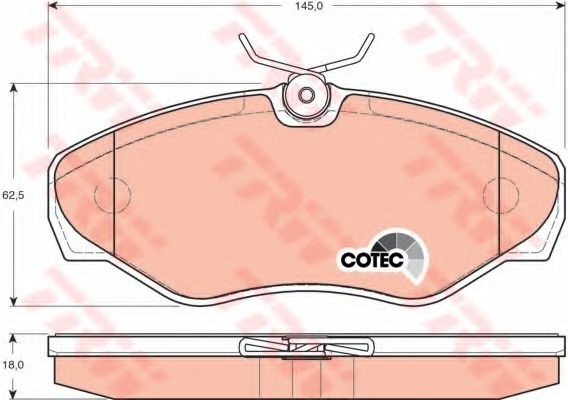 Set placute frana,frana disc RENAULT TRAFIC II bus (JL) (2001 - 2014) TRW GDB1478 piesa NOUA