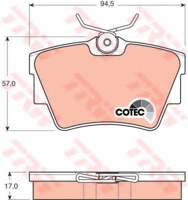 Set placute frana,frana disc RENAULT TRAFIC III caroserie (2014 - 2016) TRW GDB1479 piesa NOUA