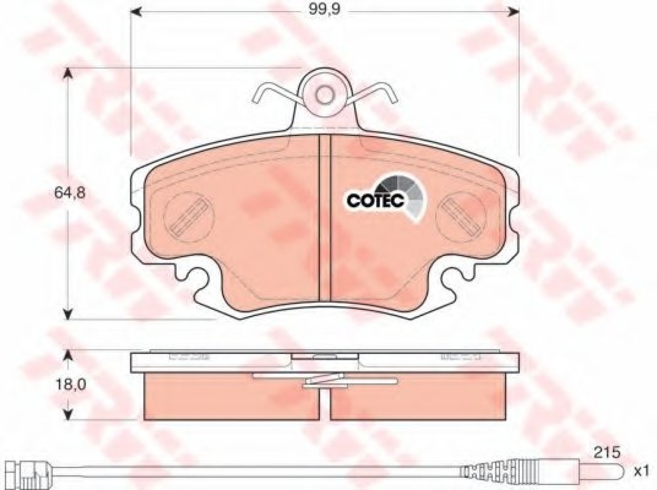 Set placute frana,frana disc RENAULT TWINGO I (C06) (1993 - 2012) TRW GDB1465 piesa NOUA