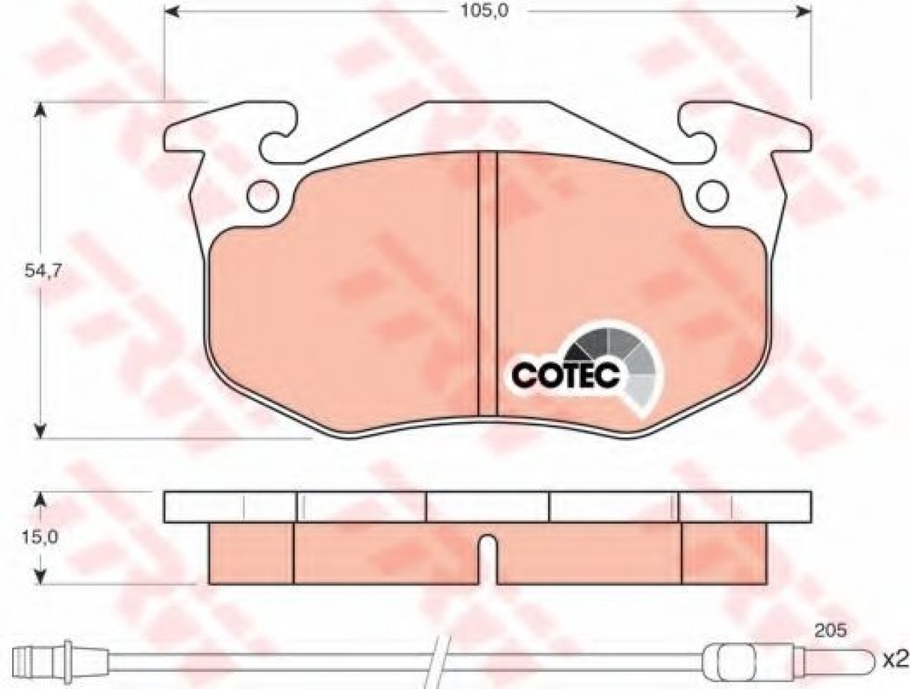 Set placute frana,frana disc RENAULT TWINGO I (C06) (1993 - 2012) TRW GDB328 piesa NOUA