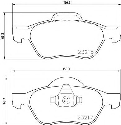 Set placute frana,frana disc RENAULT TWINGO II (CN0) (2007 - 2014) TEXTAR 2321502 piesa NOUA