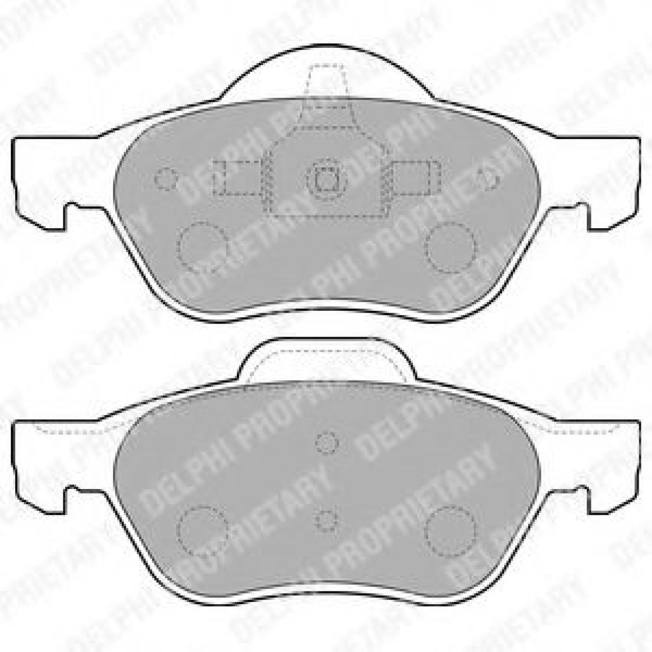 Set placute frana,frana disc RENAULT TWINGO II (CN0) (2007 - 2014) DELPHI LP1714 piesa NOUA
