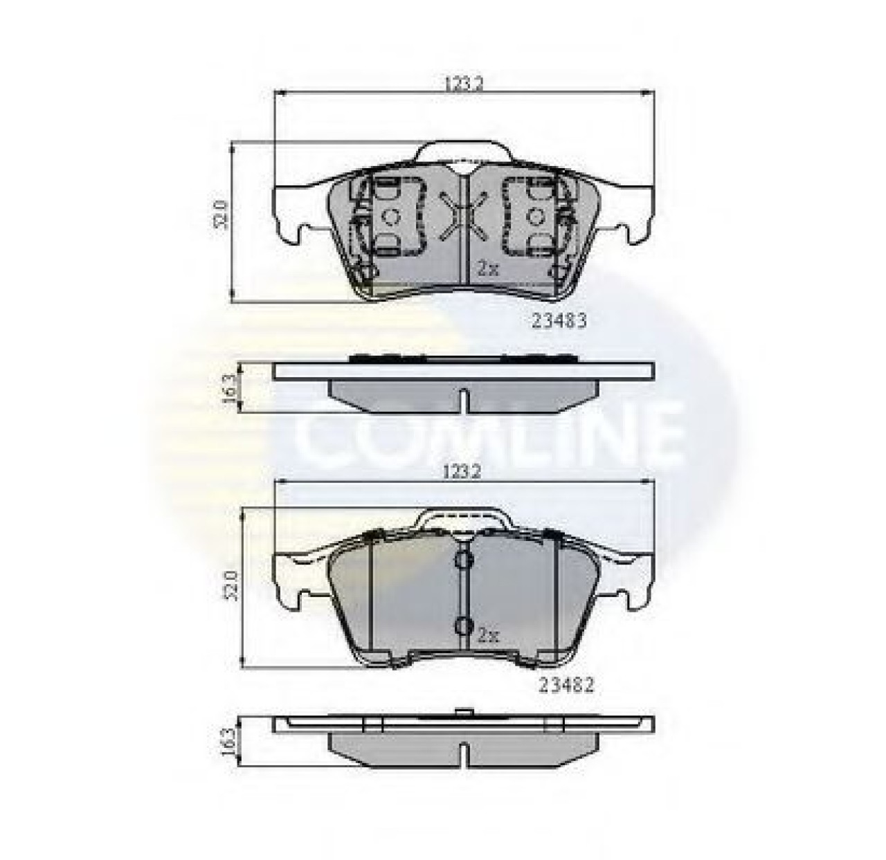 Set placute frana,frana disc RENAULT VEL SATIS (BJ0) (2002 - 2016) COMLINE CBP0946 piesa NOUA