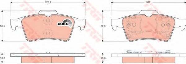 Set placute frana,frana disc RENAULT VEL SATIS (BJ0) (2002 - 2016) TRW GDB1469 piesa NOUA