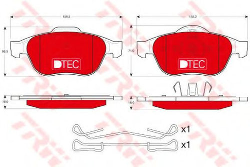 Set placute frana,frana disc RENAULT VEL SATIS (BJ0) (2002 - 2016) TRW GDB1468DTE piesa NOUA