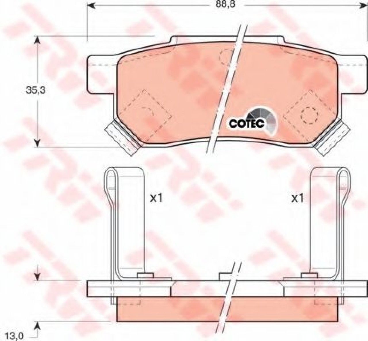 Set placute frana,frana disc ROVER 25 (RF) (1999 - 2005) TRW GDB499 piesa NOUA