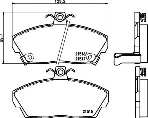 Set placute frana,frana disc ROVER 45 (RT) (2000 - 2005) TEXTAR 2151503 piesa NOUA