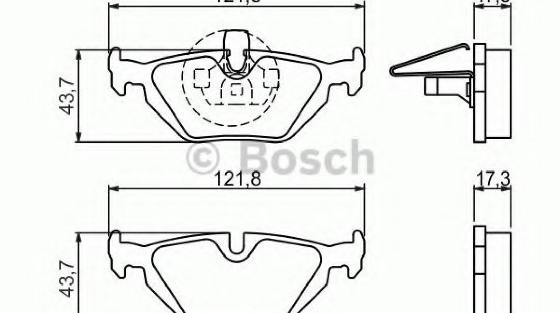 Set placute frana,frana disc ROVER 75 (RJ) (1999 - 2005) BOSCH 0 986 424 484 piesa NOUA