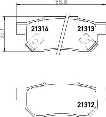 Set placute frana,frana disc ROVER STREETWISE (2003 - 2005) TEXTAR 2131201 piesa NOUA