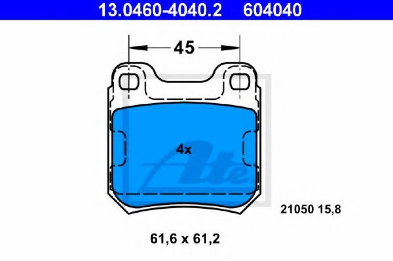 Set placute frana,frana disc SAAB 9-3 Cabriolet (YS3D) (1998 - 2003) ATE 13.0460-4040.2 piesa NOUA