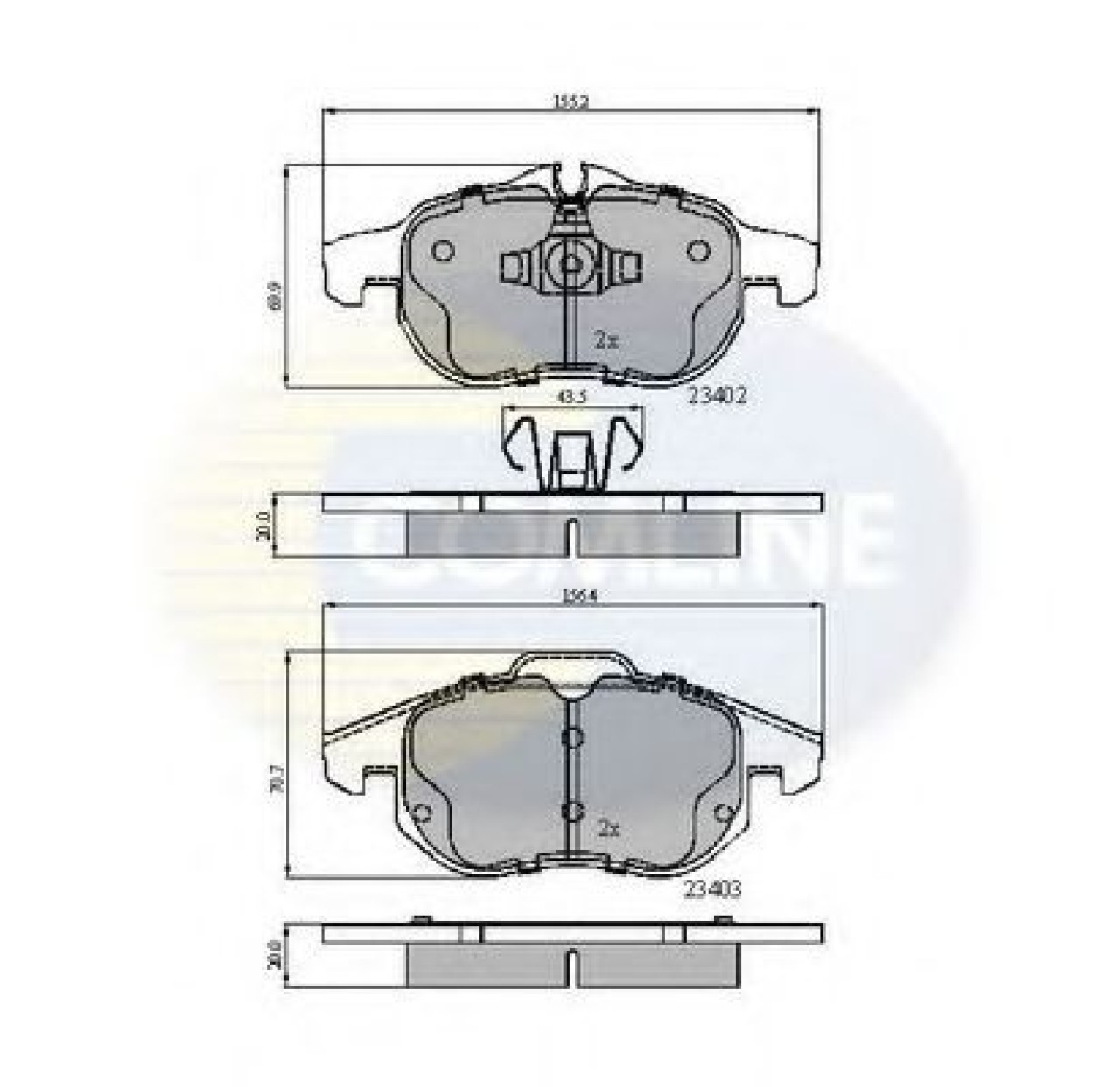 Set placute frana,frana disc SAAB 9-3 Cabriolet (YS3F) (2003 - 2016) COMLINE CBP01137 piesa NOUA