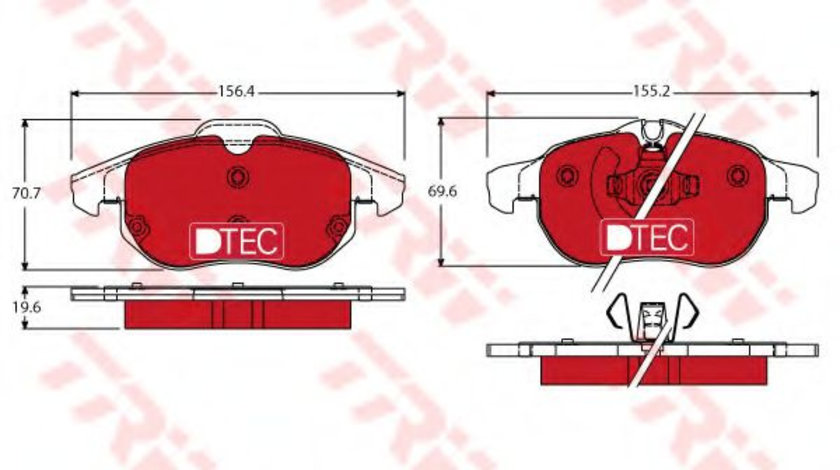 Set placute frana,frana disc SAAB 9-3 Cabriolet (YS3D) (1998 - 2003) TRW GDB1613DTE piesa NOUA