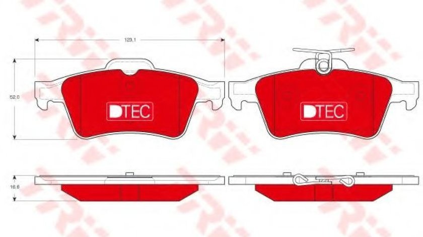 Set placute frana,frana disc SAAB 9-3 Combi (YS3F) (2005 - 2016) TRW GDB1621DTE piesa NOUA